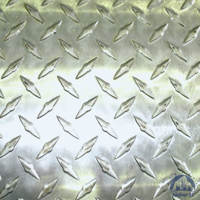 Рифлёный алюминиевый лист "Чечевица" 1,5х1500х3000 мм АМГ2НР купить в Москве